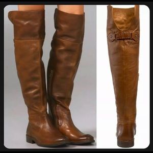 FRYE Shirley over the knee soft leather boots